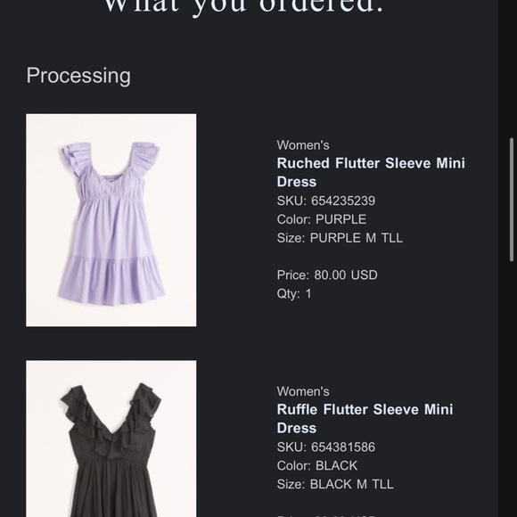 Abercrombie & Fitch Black Ruffle Flutter Sleeve Mini Dress - Picture 5 of 5